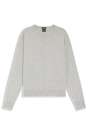 Sweater BOSS Relaxed-fit 100% Cashmere Sweater Grå | 50547883