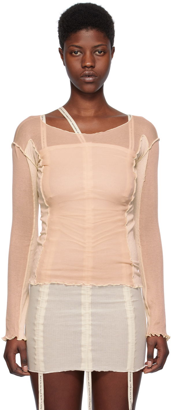 Tanktop Baserange Baserange Sun Long Sleeve T-Shirt Beige | TOSU-CG-SP2