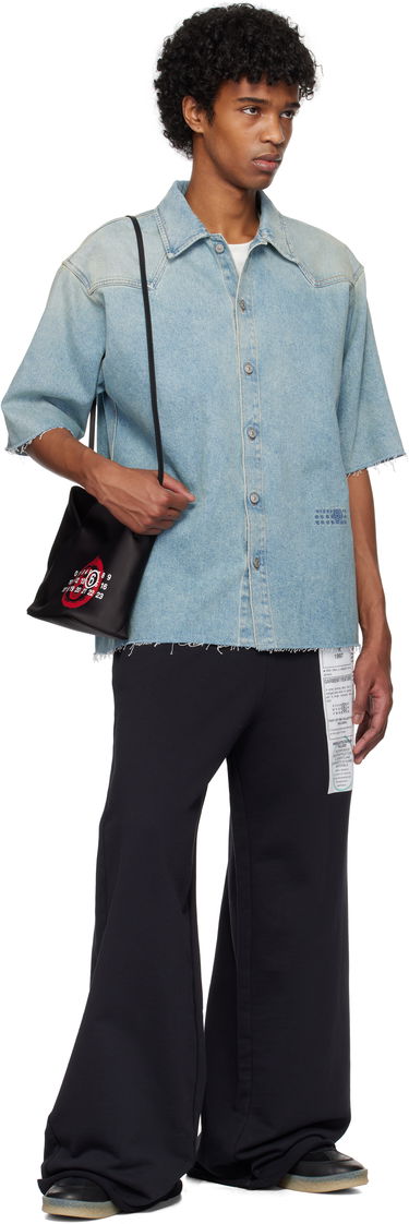 Skjorte Maison Margiela MM6 Maison Margiela Short Sleeve Denim Shirt Blå | SH0DR0006 M30019, 3