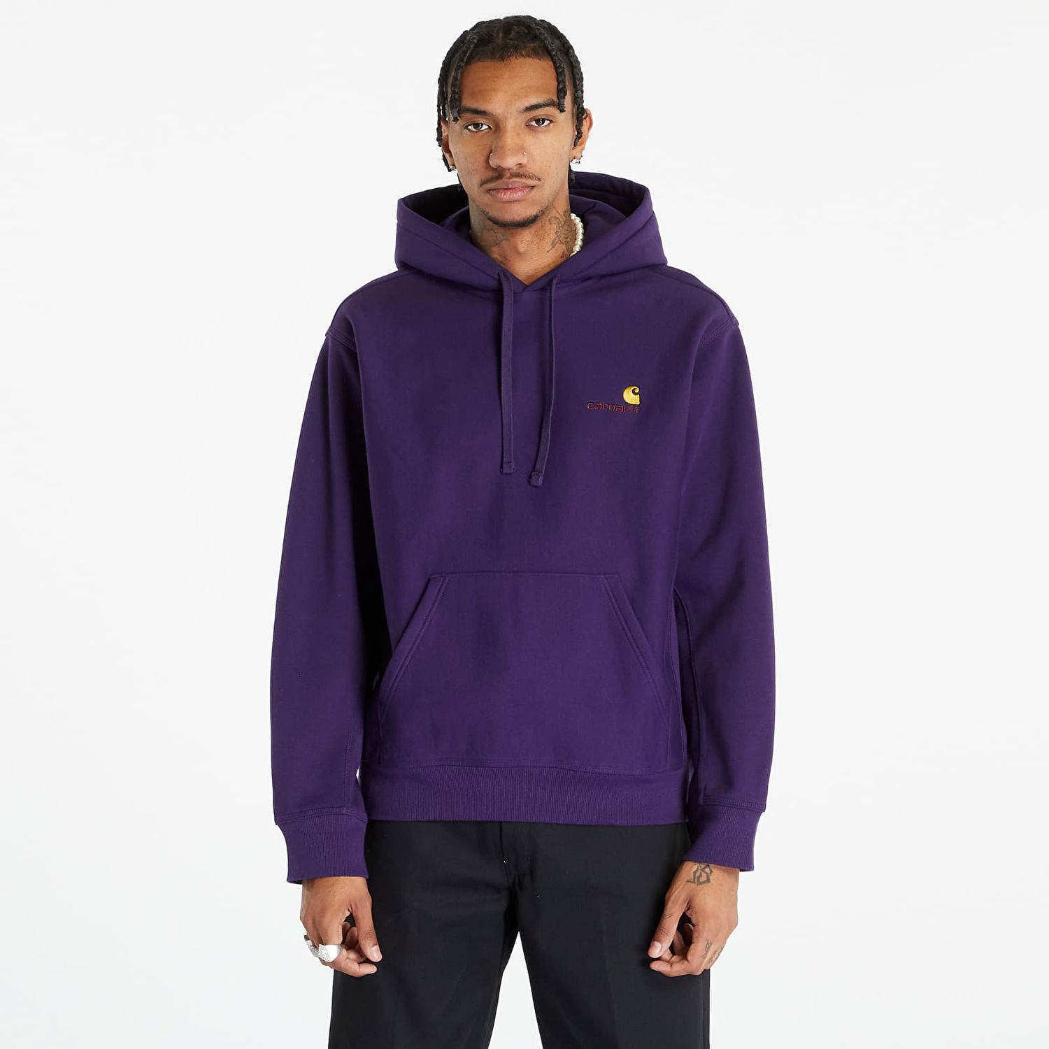 Sweatshirt Carhartt WIP Hooded American Script Sweat Cassis Lilla | I028279.1N8XX, 0