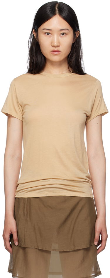 T-shirt Baserange Semi-Sheer T-Shirt Beige | TOCT-BL-000, 0