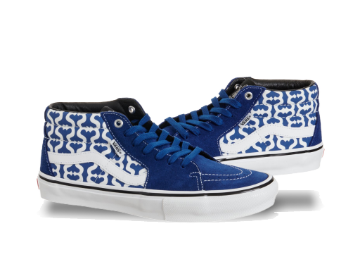 Skateboarding Vans Skate Grosso Mid Supreme Monogram S Logo Royal Blå | VN0A5KS15YE