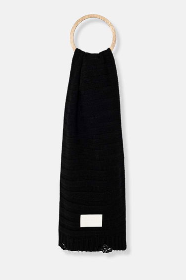 Tørklæde Maison Margiela Wool Scarf With Applique Sort | S52TE0054.M13040, 0