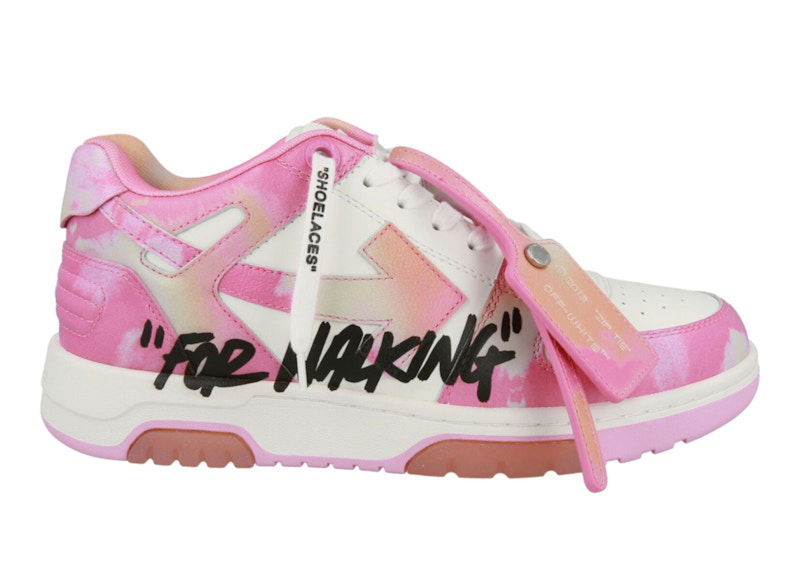 Sneakers og sko Off-White Out Of Office OOO "For Walking" Low Tops Pink Tie Dye Lyserød | OMIA189SLEA0103084, 0