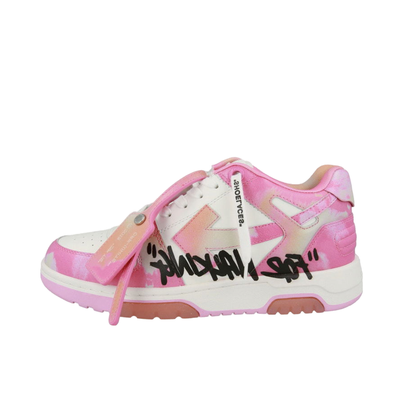 Sneakers og sko Off-White Out Of Office OOO "For Walking" Low Tops Pink Tie Dye Lyserød | OMIA189SLEA0103084