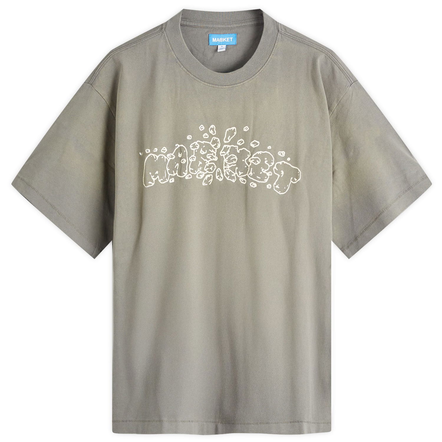 T-shirt MARKET Crash T-Shirt, Size Large Grå | 399002165-CEM, 0