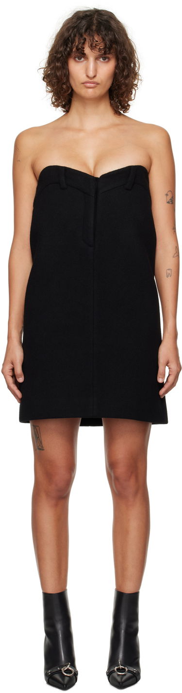 Kjole We11done We11done Sweetheart Mini Dress Sort | WD-OP3-24-119-W-BK, 0