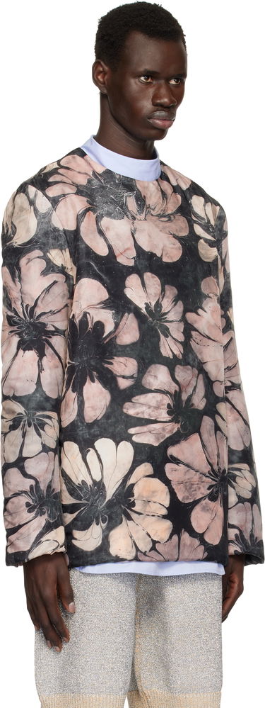 Sweater Dries Van Noten Dries Van Noten Silk Floral-Print Long Sleeve Top Lyserød | 251-020746-1202, 1