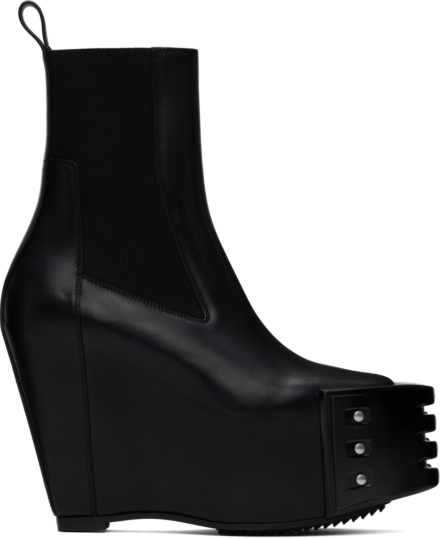 Tilbehør Rick Owens Rick Owens Porterville Grilled Wedge Beatle Chelsea Boots Sort | RO02D3848 LOOGR, 0