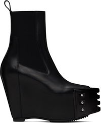 Rick Owens Porterville Grilled Wedge Beatle Chelsea Boots