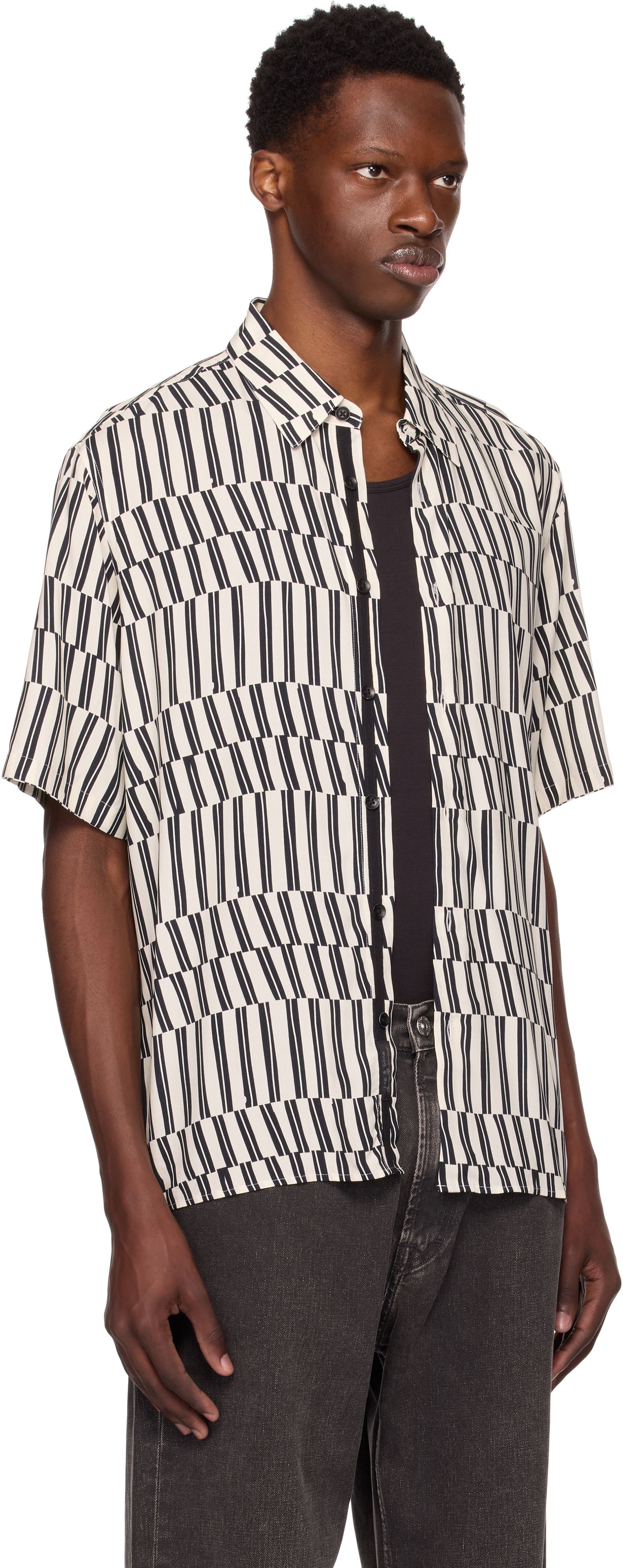Skjorte rag & bone Rag & Bone Dalton Printed Short Sleeve Shirt Flerfarvet | MBW25PA026LVML, 1