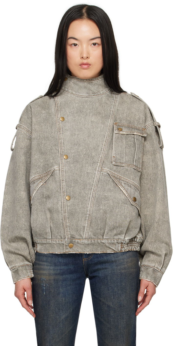 Jakke GUESS USA Gray Archive Denim Jacket Metalisk | M4GU93D50O0, 0