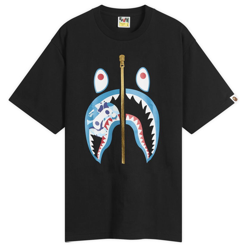 T-shirt BAPE Abc Camoilo Shark Graphic Tee, Size Large Sort | 002TEL301003M-BBU