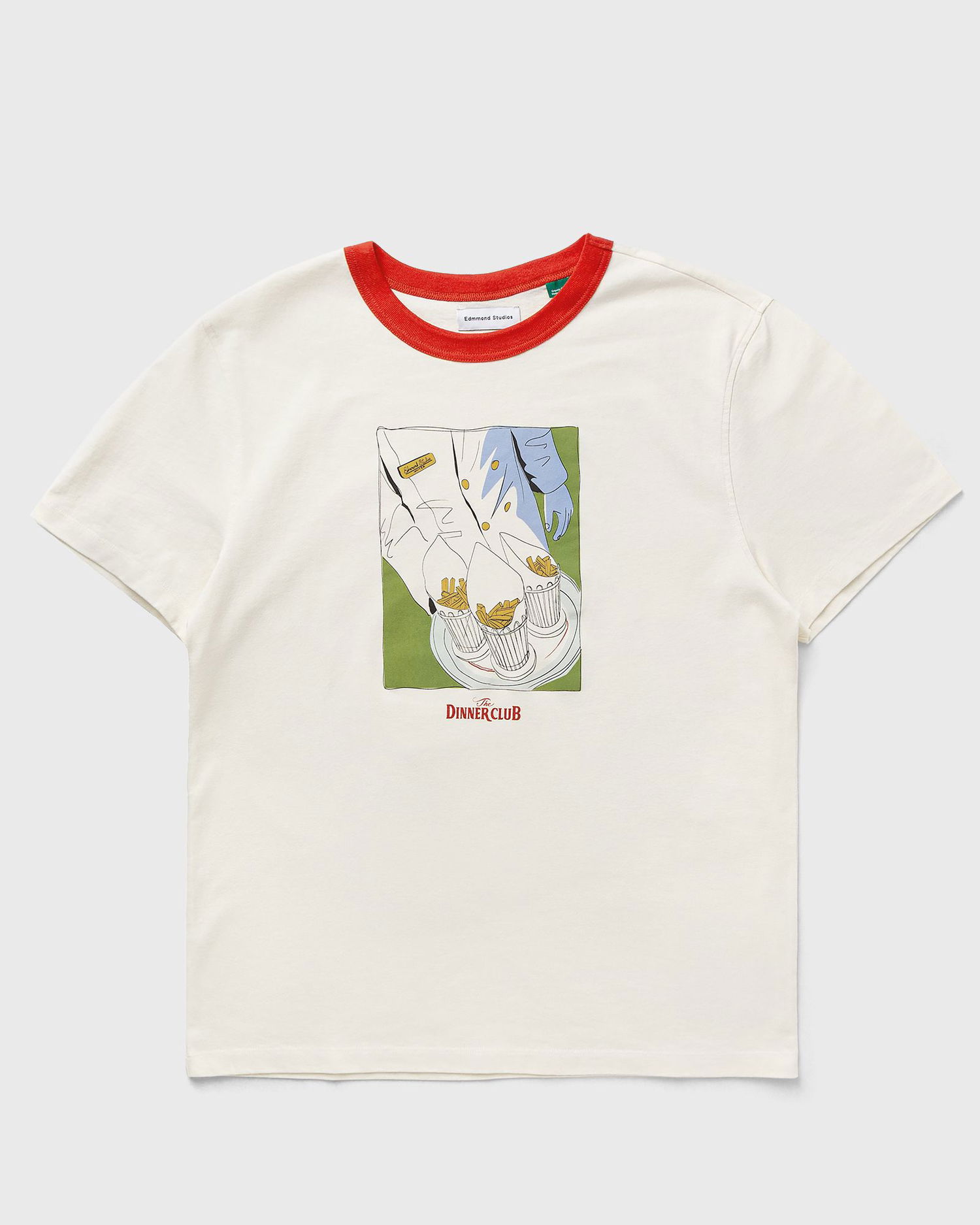 T-shirt Edmmond Studios The Dinner Club Graphic T-Shirt Hvid | 125-30-37010, 0