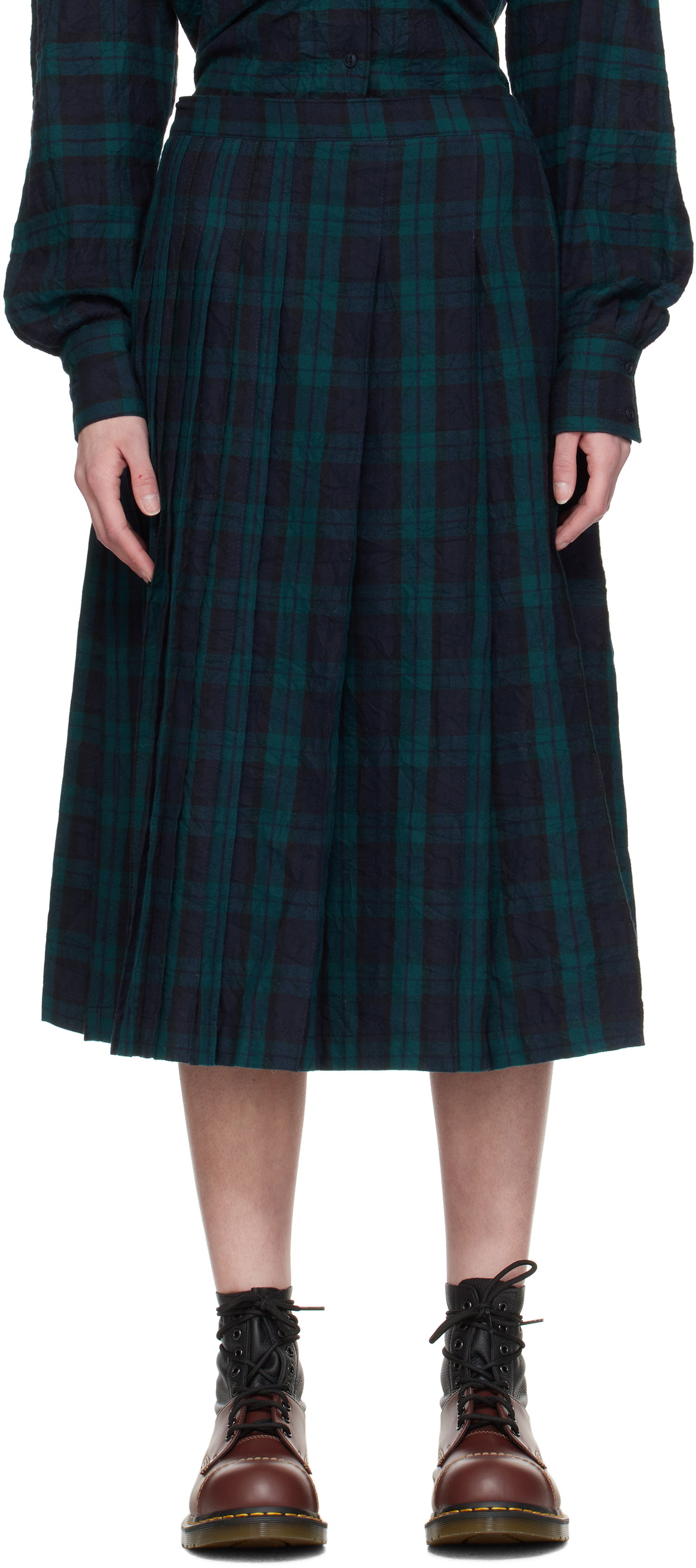 Nederdel YMC YMC Rosetta Midi Pleated Skirt Grøn | Q3XMA, 0