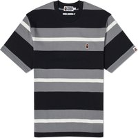 T-shirt BAPE Ape Head One Point Hoop T-Shirt Grå | 001CSJ801069I-BLK, 1
