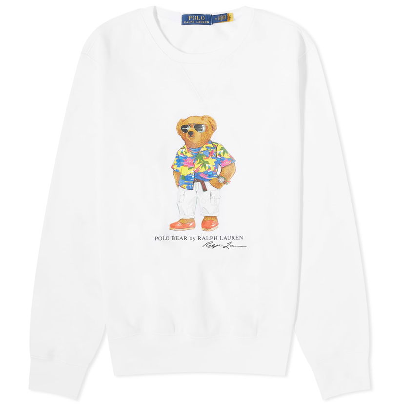 Sweatshirt Polo by Ralph Lauren Beach Club Bear Crew Sweat Hvid | 710853308032