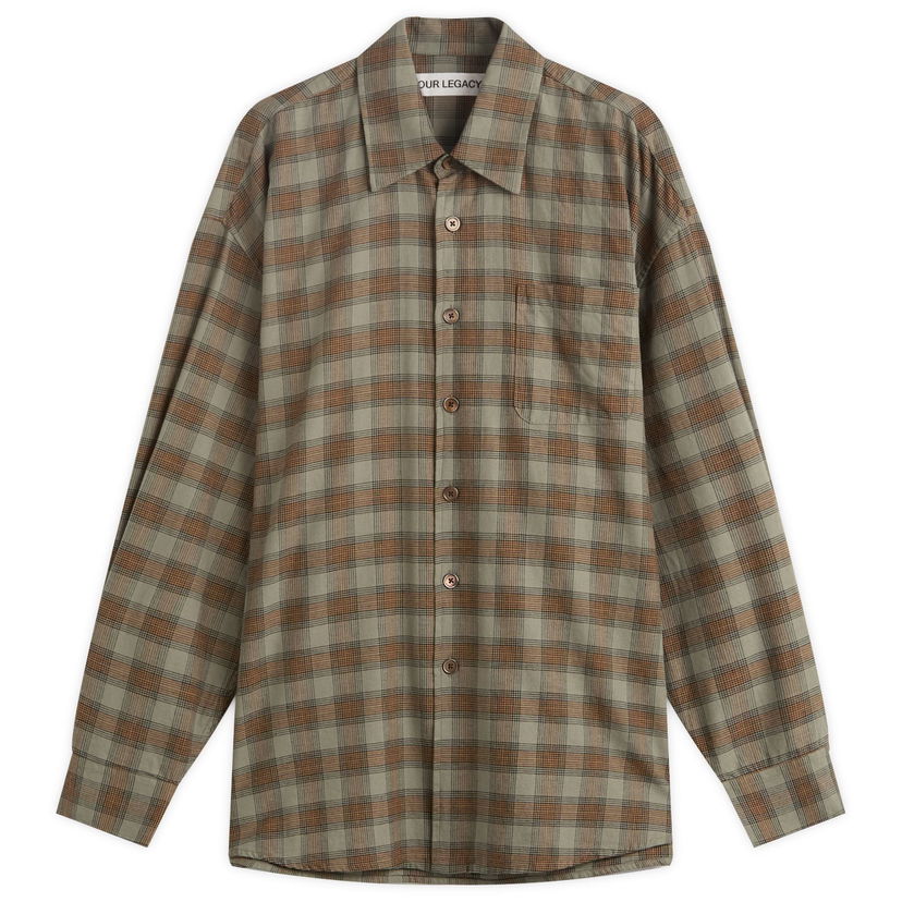 Skjorte OUR LEGACY Our Legacy Borrowed Shirt, Iowa Flannel Check Grøn | M4252BI