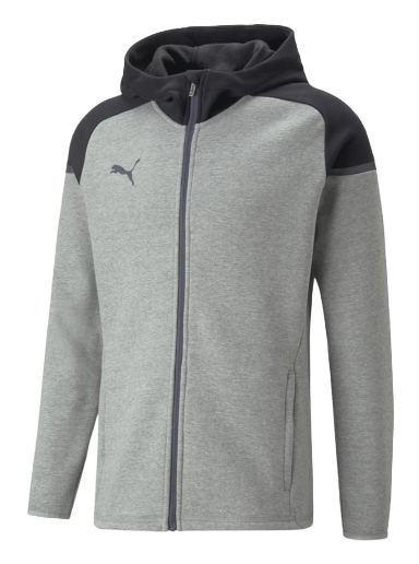 Sweatshirt Puma teamCup Casuals Full-Zip Hoodie Grå | 657987-13