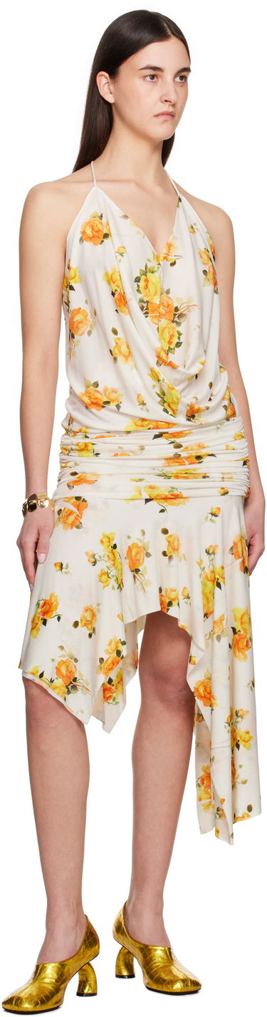 Kjole Acne Studios Acne Studios Strap Floral-Print Midi Dress Gul | A20789-, 3