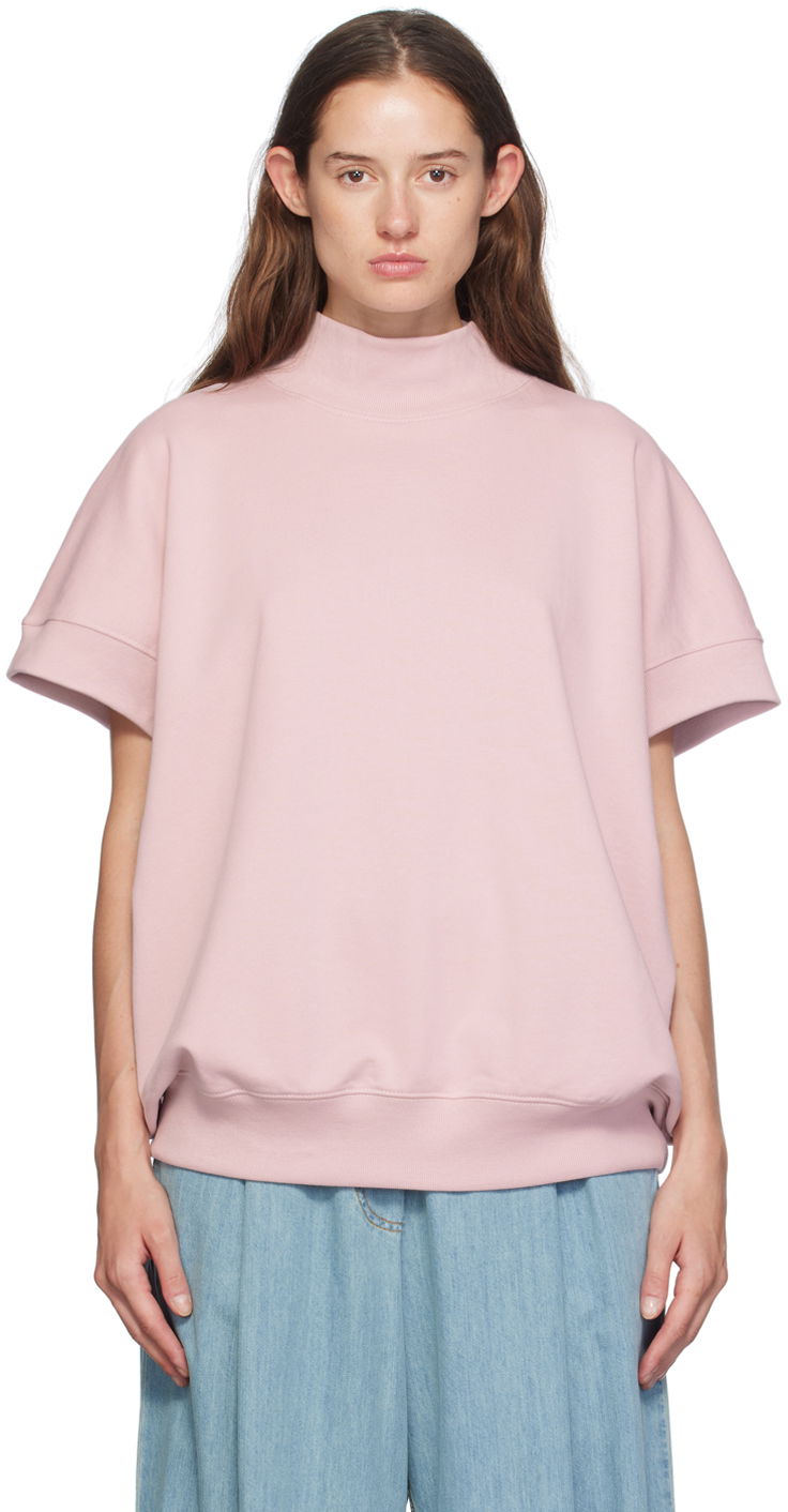 T-shirt Dries Van Noten Pink Rib Sweatshirt Beige | 242-011150-9610