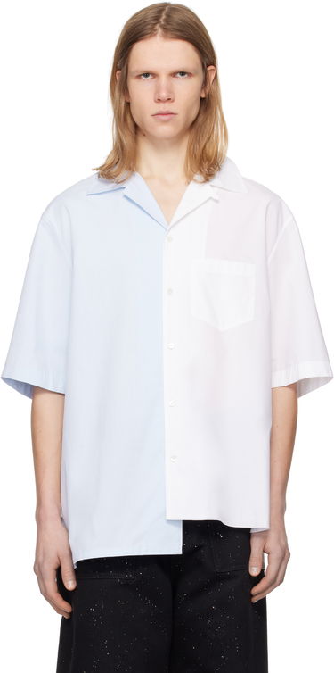 Skjorte LANVIN Lanvin Bicolor Asymmetric Shirt Blå | RM-SI0014-6043-P25, 0