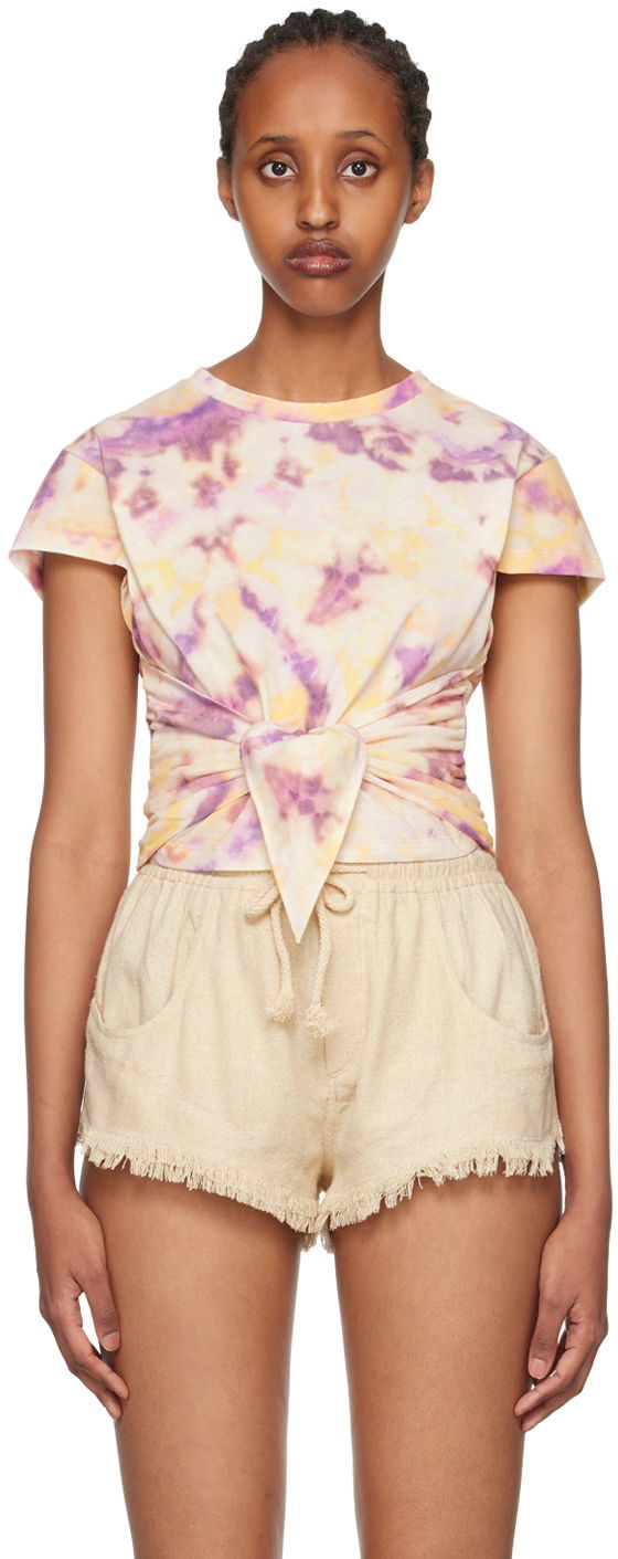 Crop top Isabel Marant Étoile Isabel Marant Etoile Zodya Tie-Dye T-Shirt Flerfarvet | 23PTS0033FA-A1N92E
