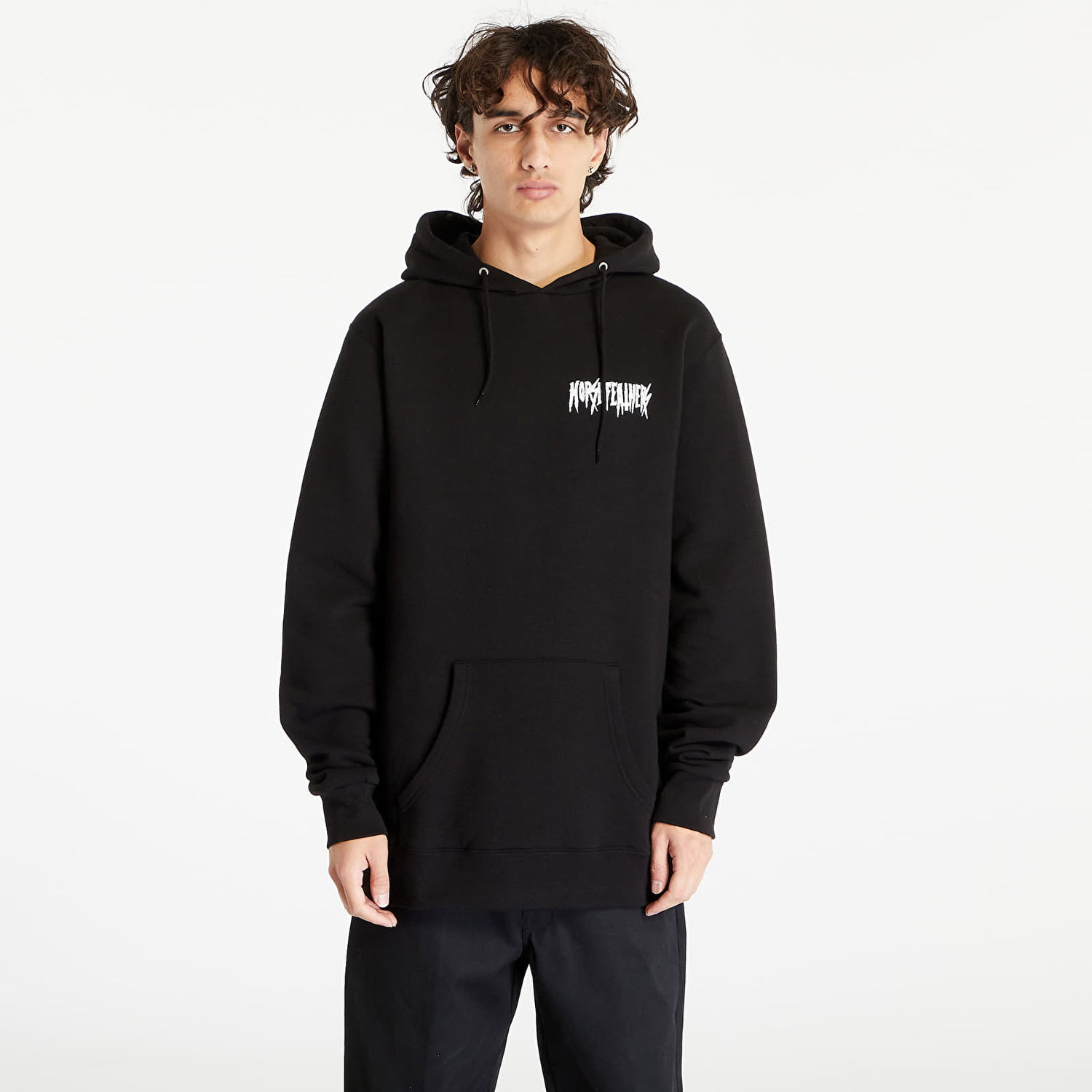 Sweatshirt Horsefeathers Snow Shark Hoodie Sort | SM1324A, 0