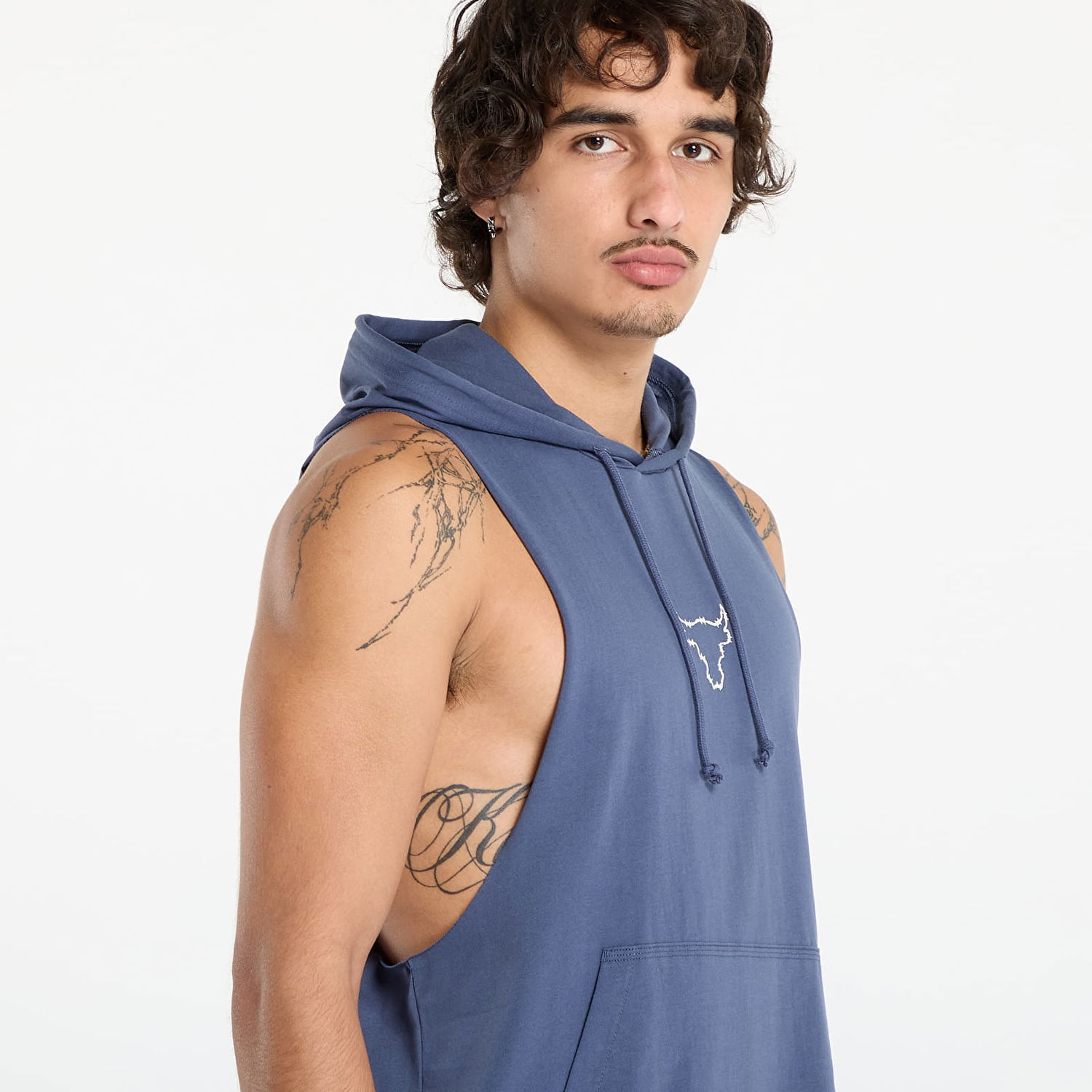 Sweatshirt Under Armour Project Rock Sleeveless Hoodie Blå | 6005048-044, 1