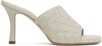 Burberry Quilted Rose Leather Heeled Sandals