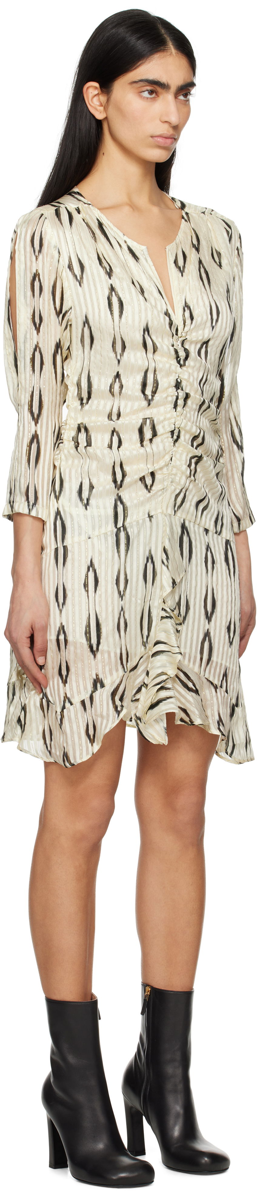 Kjole ISABEL MARANT Isabel Marant Octavia Ikat Minidress Beige | RO0748FB-C1J16I, 1
