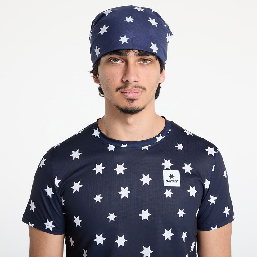 T-shirt Saysky SAYSKY Stars Print Running Bandana Mørkeblå | NUASC01C1028