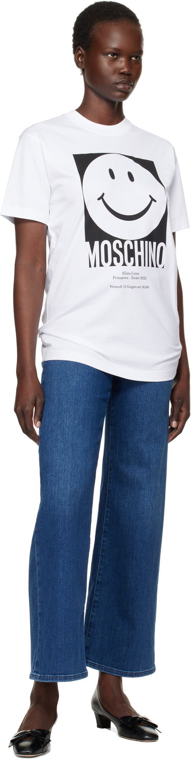 T-shirt Moschino Smiley Graphic T-shirt Hvid | J071605411001, 3