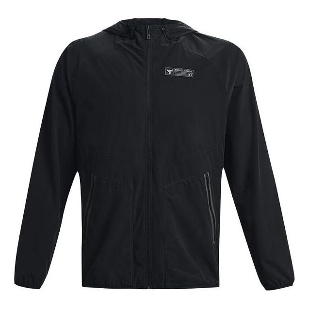 Vindjakke Under Armour Project Rock Men's Unstoppable  Woven Training Jacket Sort | 1377425-001