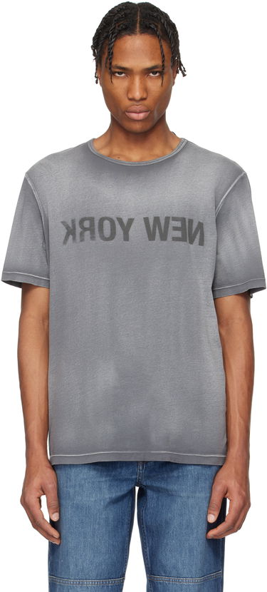 T-shirt Helmut Lang Helmut Lang Garment-Dyed 'New York' Tee Grå | O10HM508, 0