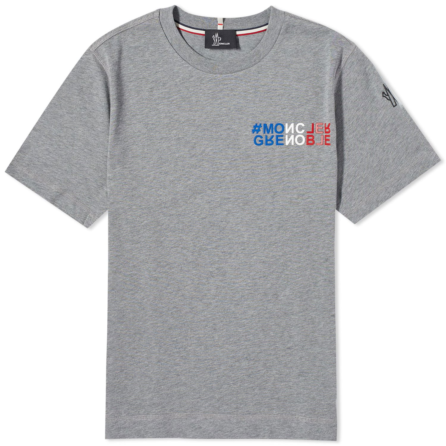 T-shirt Moncler Grenoble Short Sleeve T-Shirt Grey Grå | 8C000-03-83927-987, 0