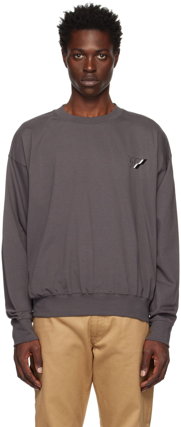 Sweater We11done We11done W Line Sweatshirt Grå | WD-TS3-22-818-U-CH, 0