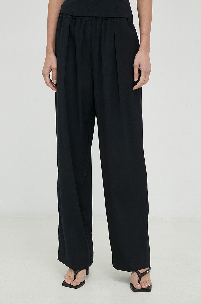 Bukser Samsoe Samsoe Julia Elasticated Trousers Sort | F23100048, 0