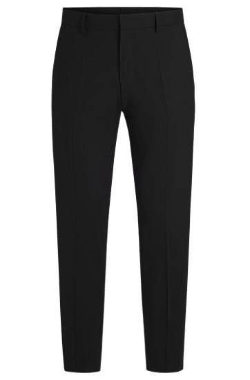 Bukser BOSS Slim-Fit Stretch Virgin Wool Trousers Sort | 50480009
