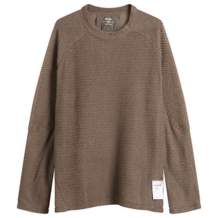 T-shirt Satisfy Ghostfleece AD Long T-Shirt Brun | 11067-FA