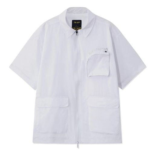 Skjorte Li-Ning Loose Fit Shirt Hvid | ASHR129-1, 0