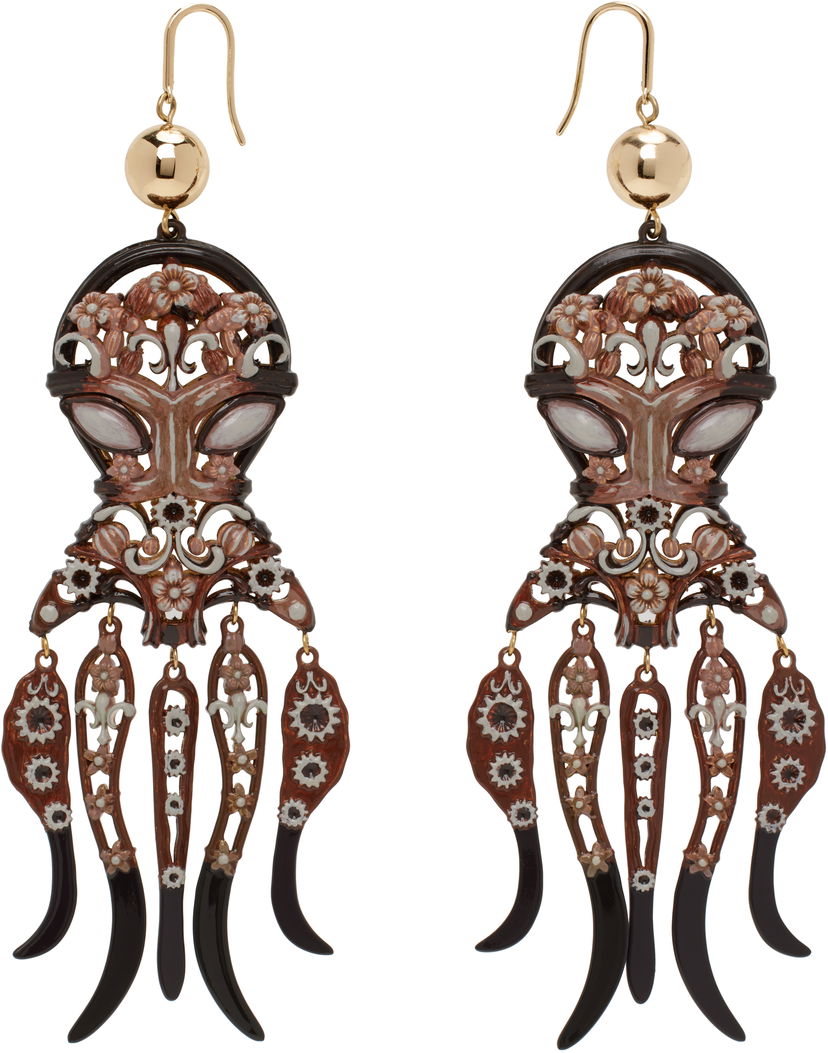 Øreringe Tory Burch Tory Burch Octopus Drop Earrings Brun | 170804-760