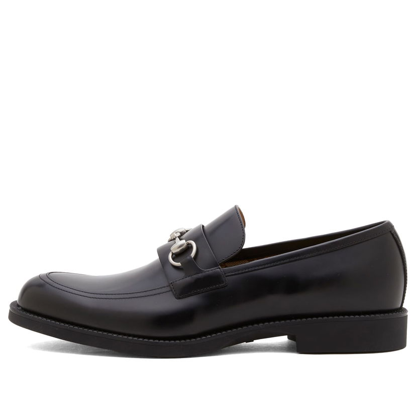 Sneakers og sko Gucci Tempe Horsebit Leather Loafer with Rubber Sole, Size EU 39 Sort | 812152-AAD7W-1000