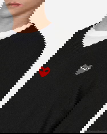 Sweater Comme des Garçons Heart V-Neck Sweater Sort | P1N002 A, 5