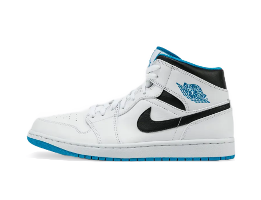 Limited Edition Jordan Air Jordan 1 Mid "Laser Blue" Hvid | 554724-141