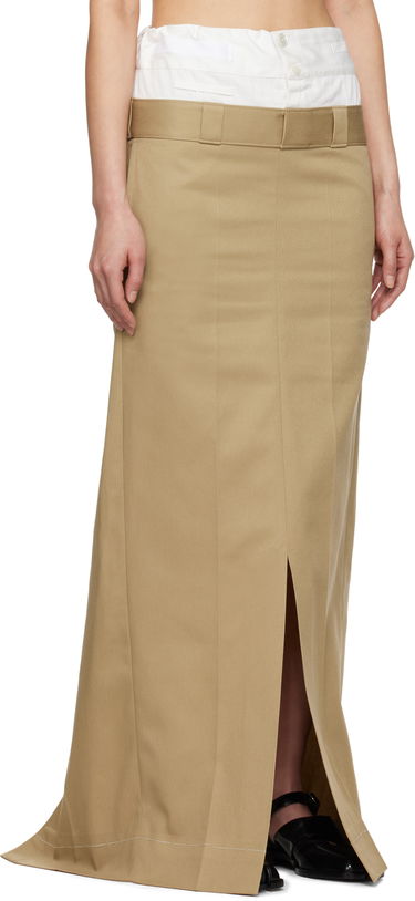 Nederdel Maison Margiela Maison Margiela Cotton Twill Maxi Skirt Beige | S51MI0002 S54042, 1