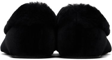 Tøj TOTEME TOTEME Fleece Edge Velvet Ballerina Flats Sort | 251-WAS0183-FB0361, 1