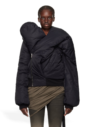 Bomberjakke Rick Owens DRKSHDW Doll Bomber Jacket Sort | DS02C5721 BR
