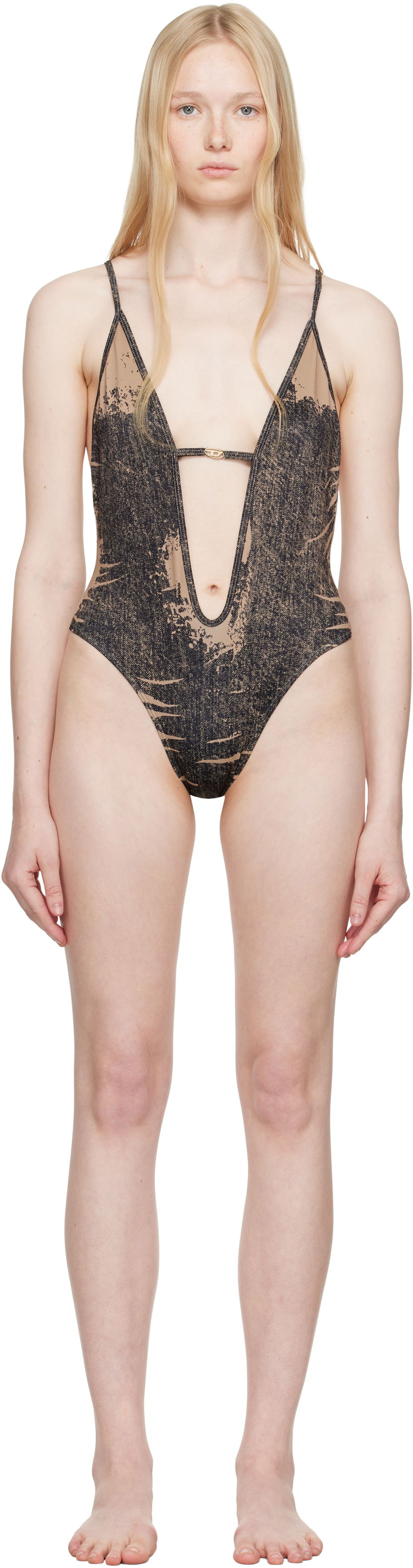 Badetøj Diesel Diesel Daisy-Dnm One-Piece Swimsuit Brun | A17481 0BNCW