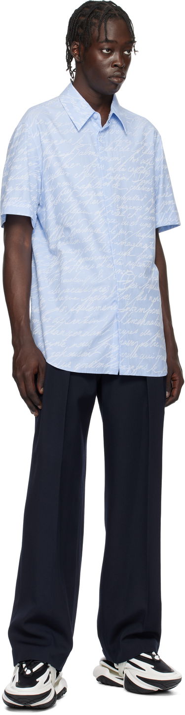 Skjorte Balmain Love Letter Print Shirt Blå | EH1HL028CF82, 3